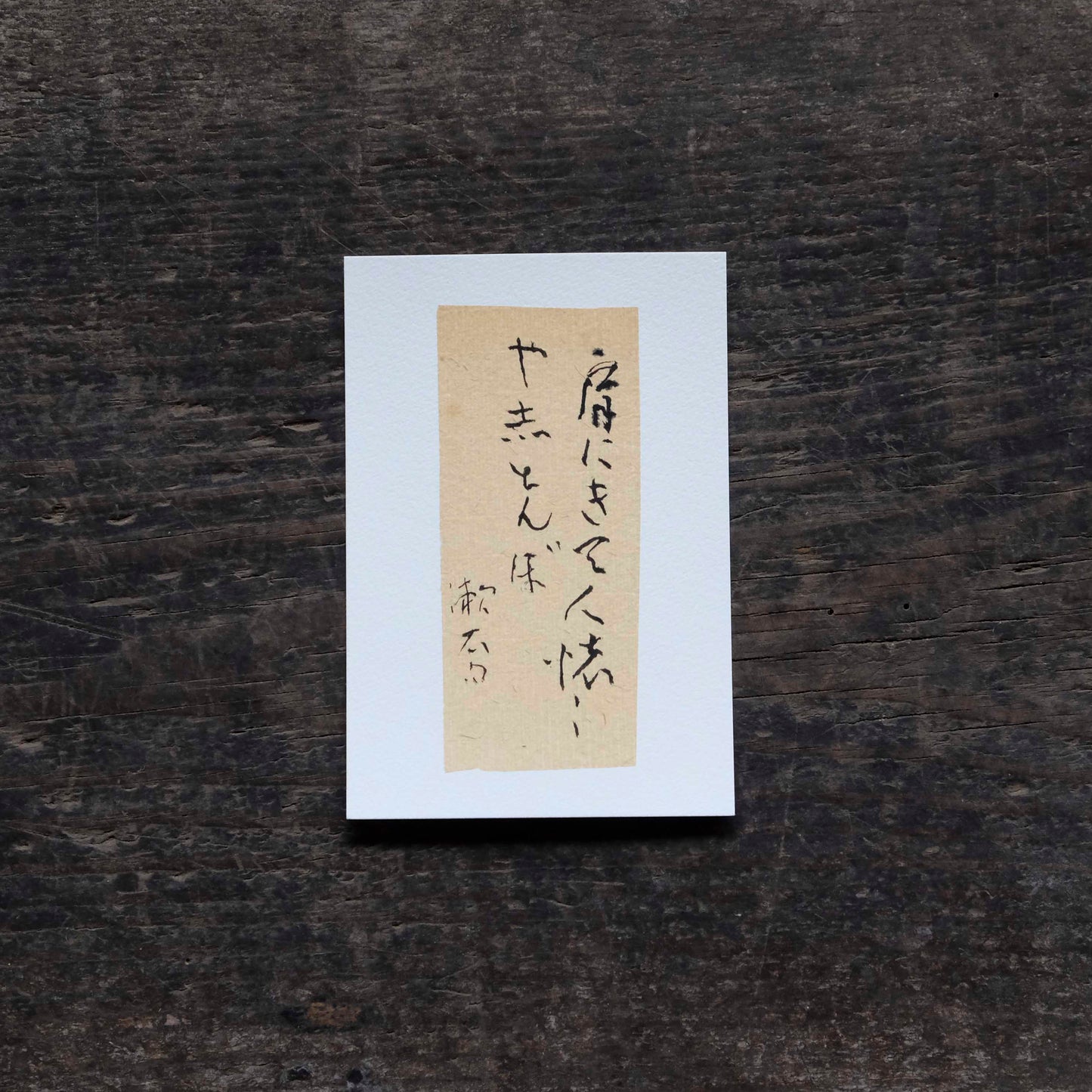 日置路花の書|夏目漱石|肩にきて(B)|葉書