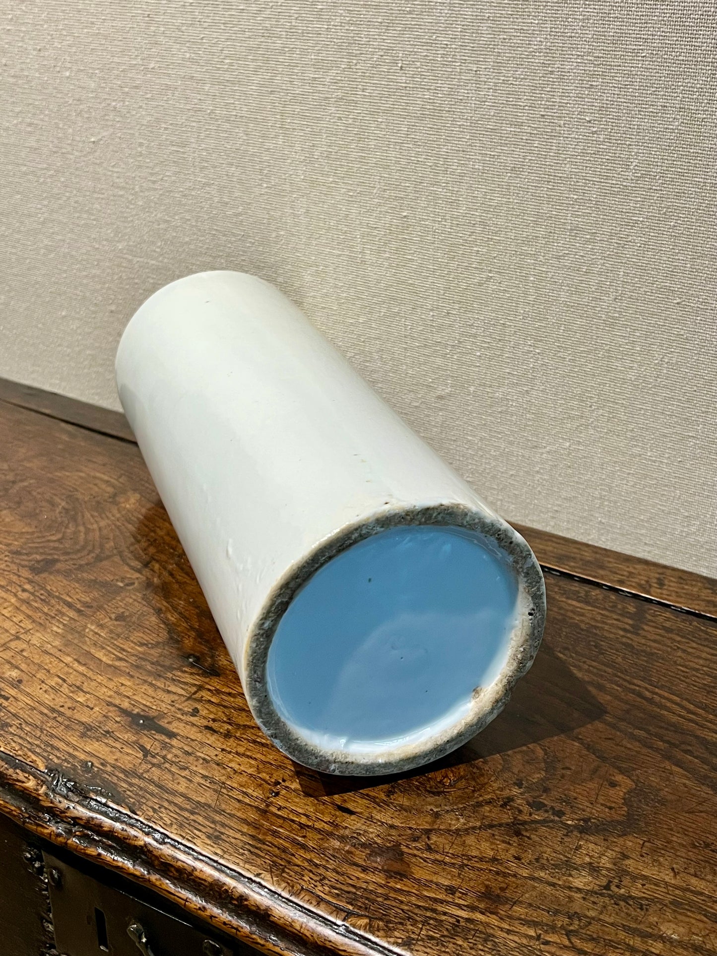 スピンオフ花器展(その5:白磁円柱)