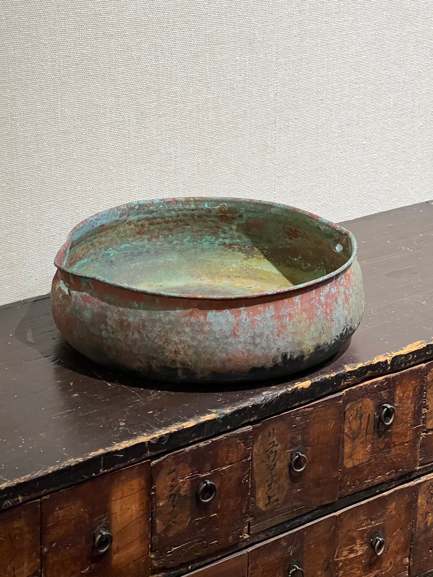 スピンオフ花器展(その8:銅製水盤)