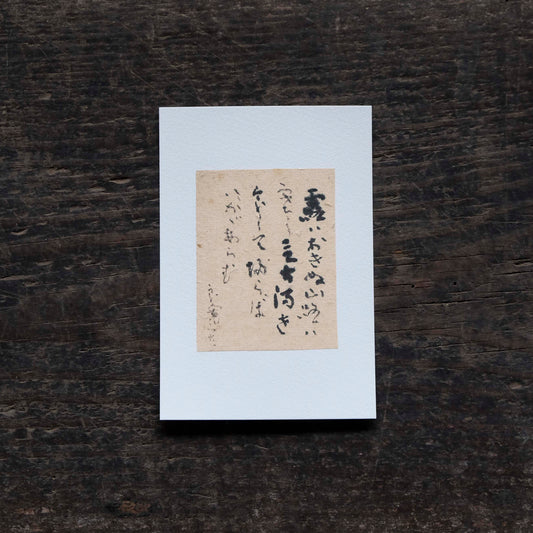 日置路花の書｜良寛｜露はおきぬ（B）｜葉書