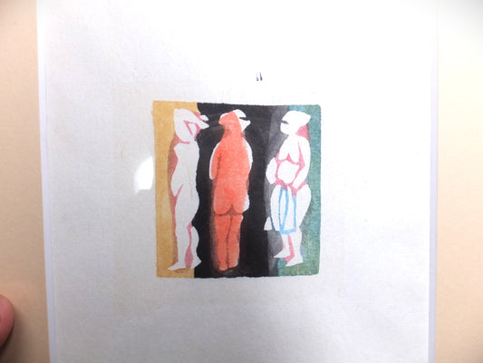 芹沢銈介　型絵染　その4　手彩色　