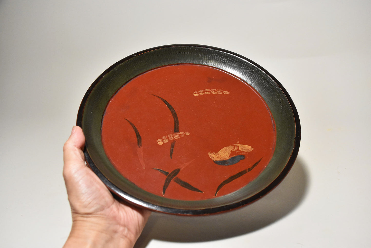 桑名漆絵盆その１（江戸時代）