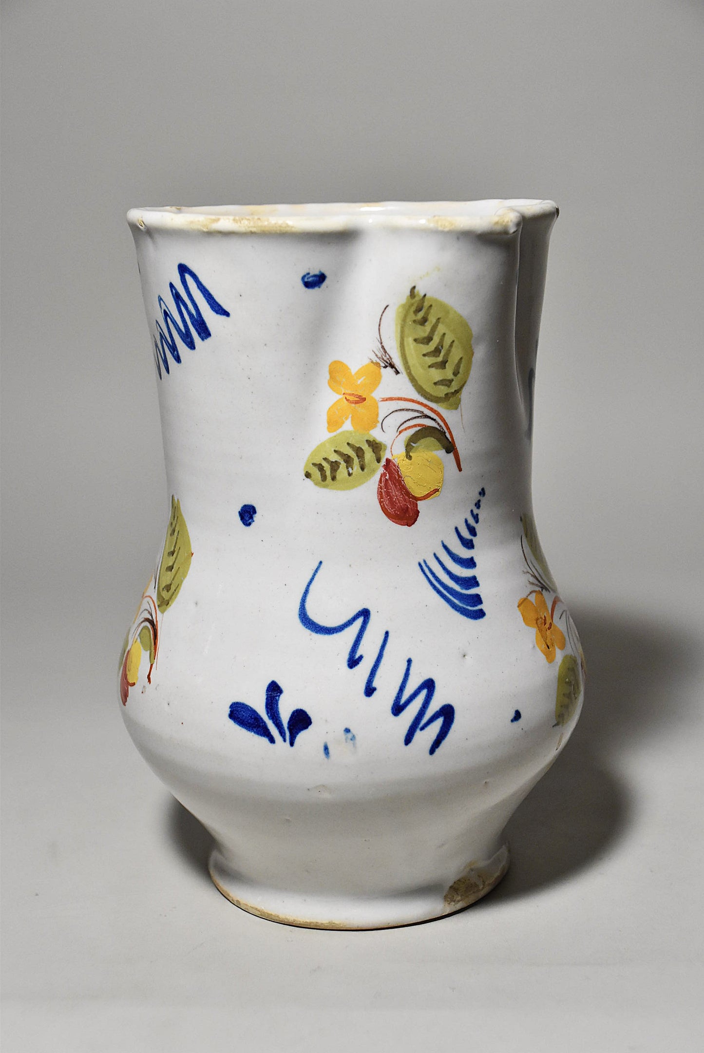 欧州色絵花文ジャグ（１９世紀）