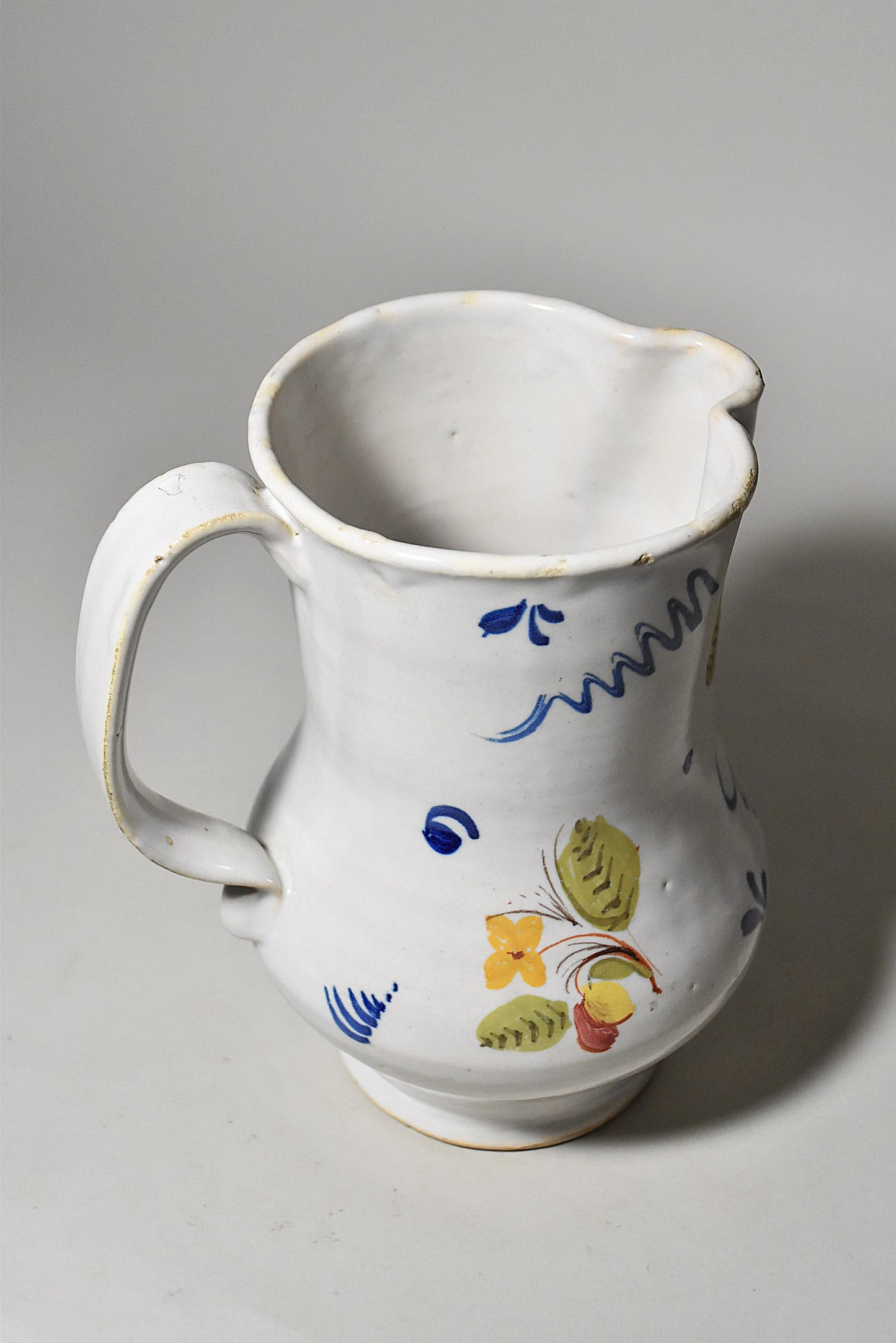欧州色絵花文ジャグ（１９世紀）