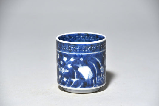 古伊万里鷺文筒猪口その２（江戸時代）