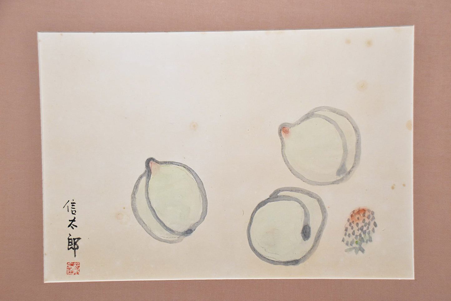 鈴木信太郎桃図額（昭和時代）