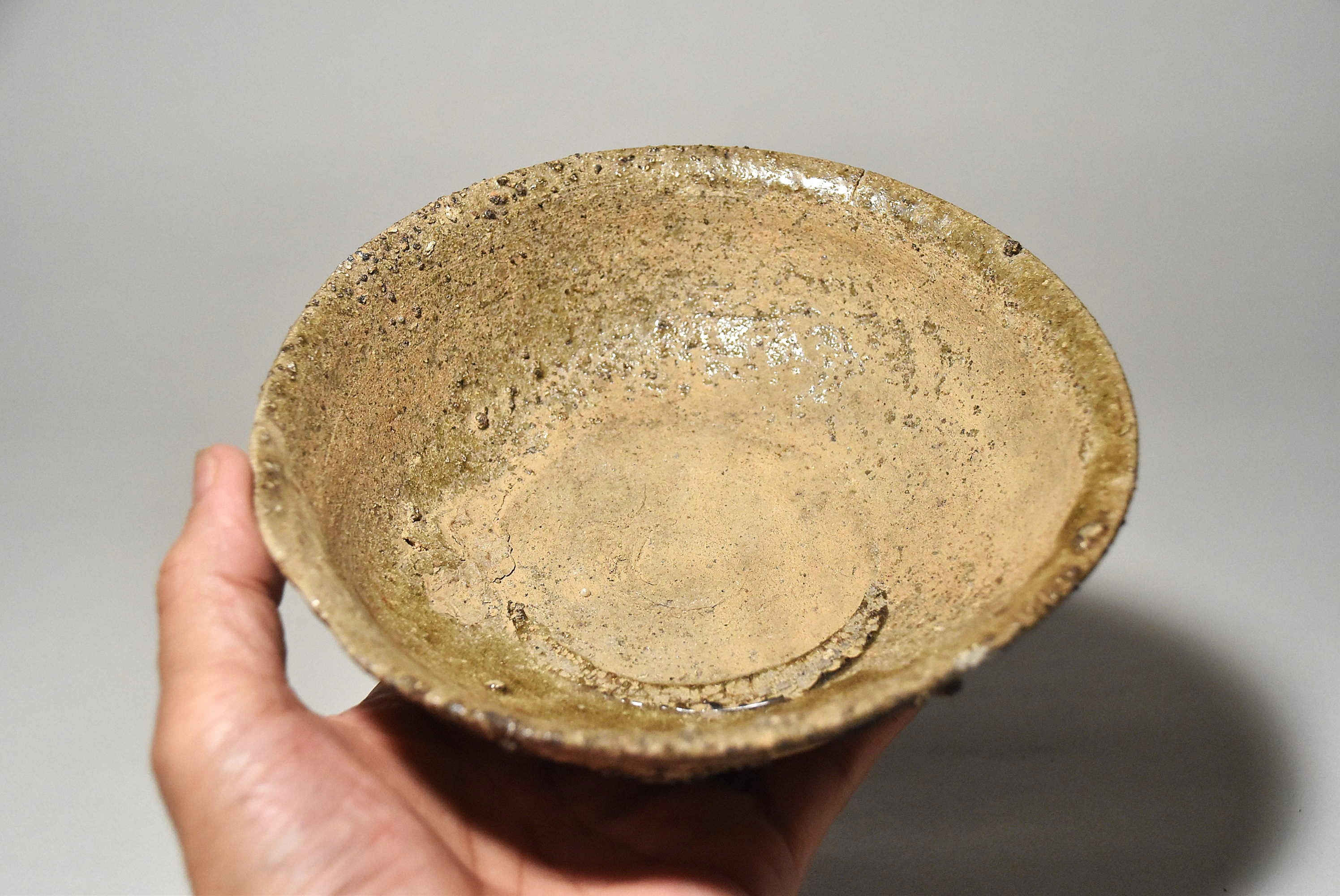 時代　練上　茶碗　直径13㎝　東山5-1224① 山茶碗（鎌倉時代） – 青花の会｜seikashop