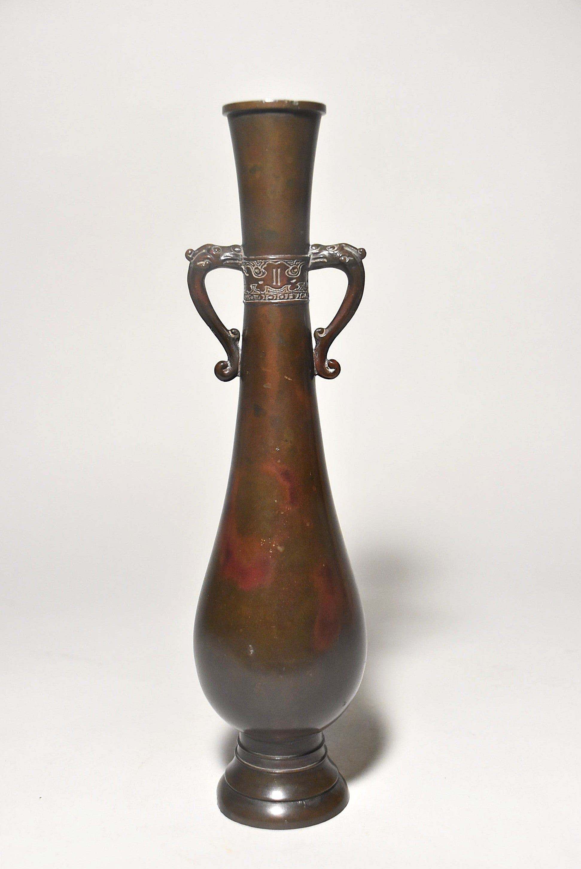 双耳紫銅花器（秦蔵六作／戦前） – 青花の会｜seikashop