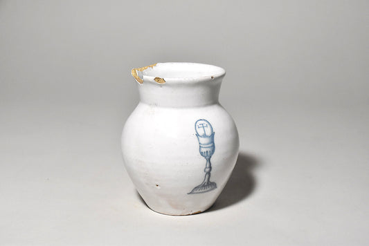 欧州軟陶手付小形ジャグ（１８世紀）