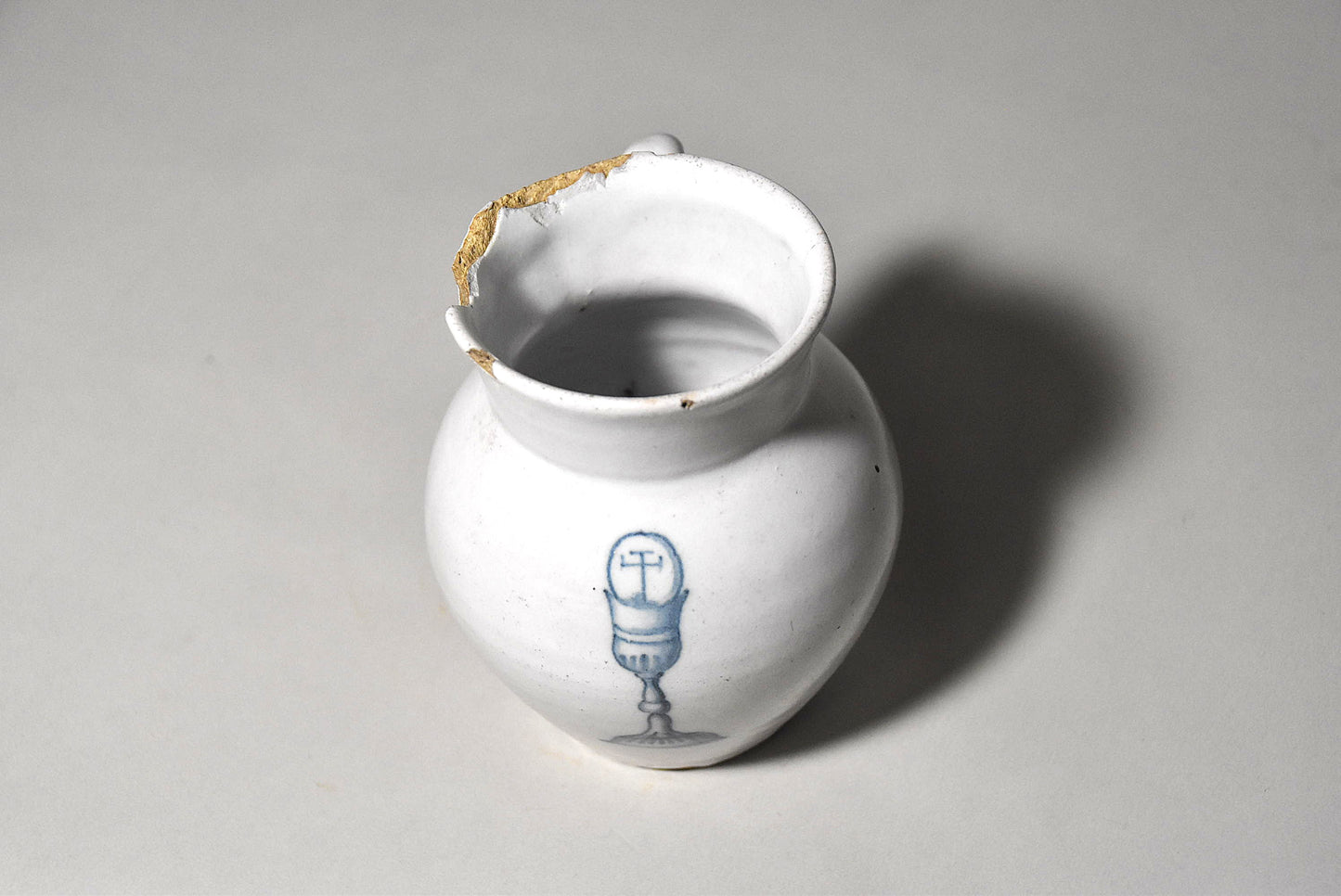 欧州軟陶手付小形ジャグ（１８世紀）