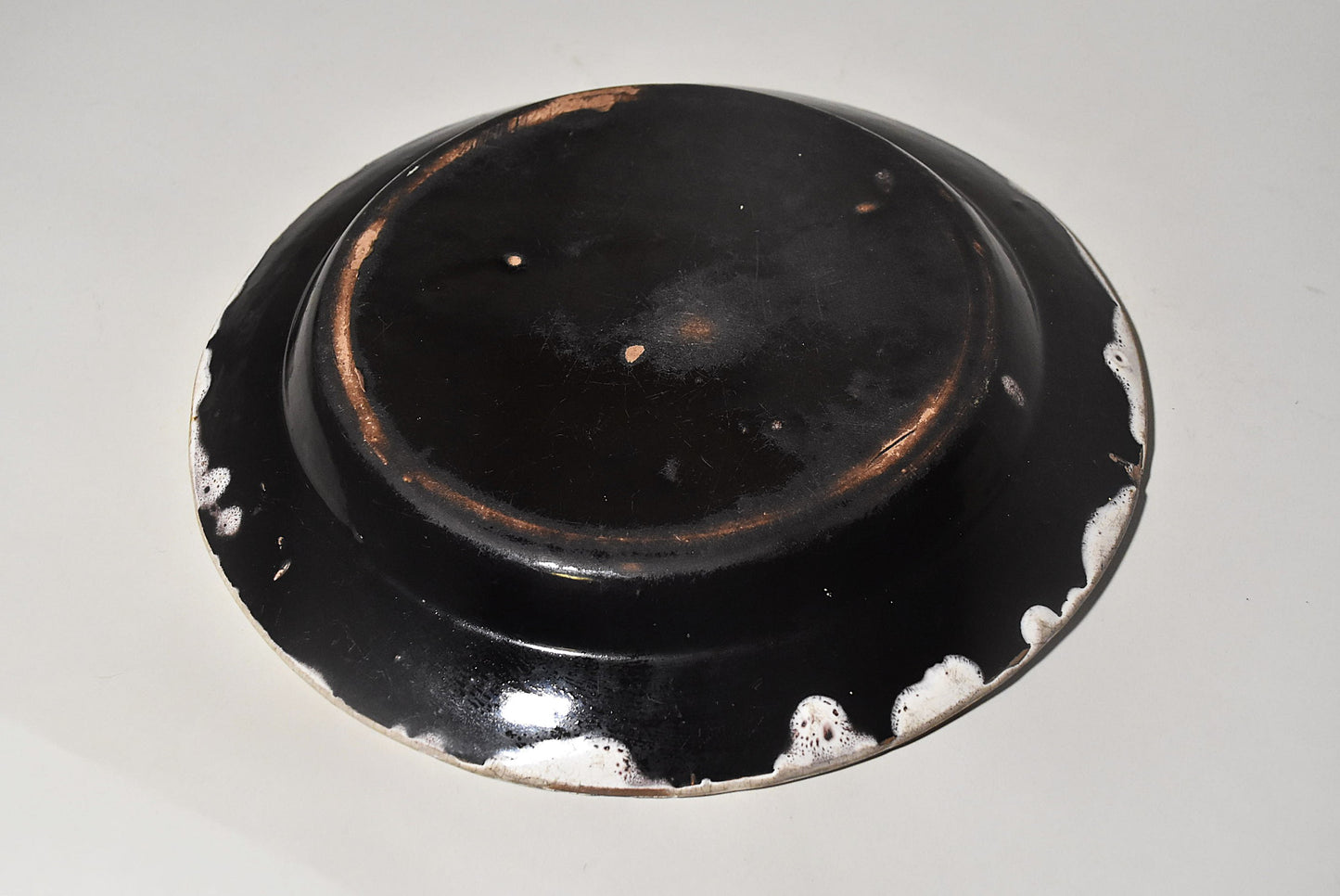 欧州軟陶花文大皿その２（１９世紀）