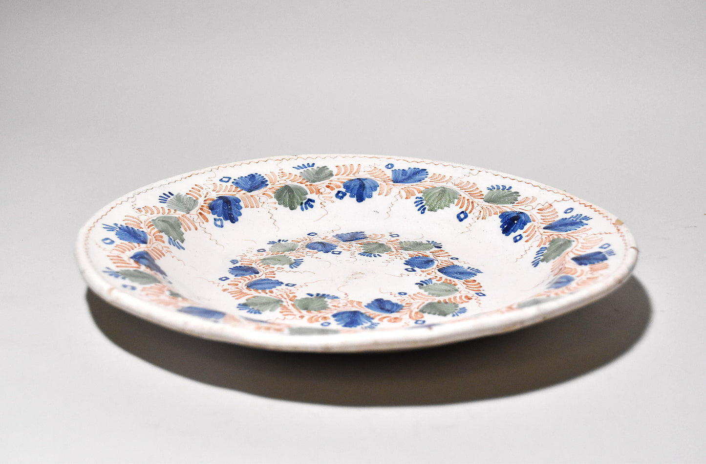 欧州色絵蔦文大皿（１８～１９世紀）