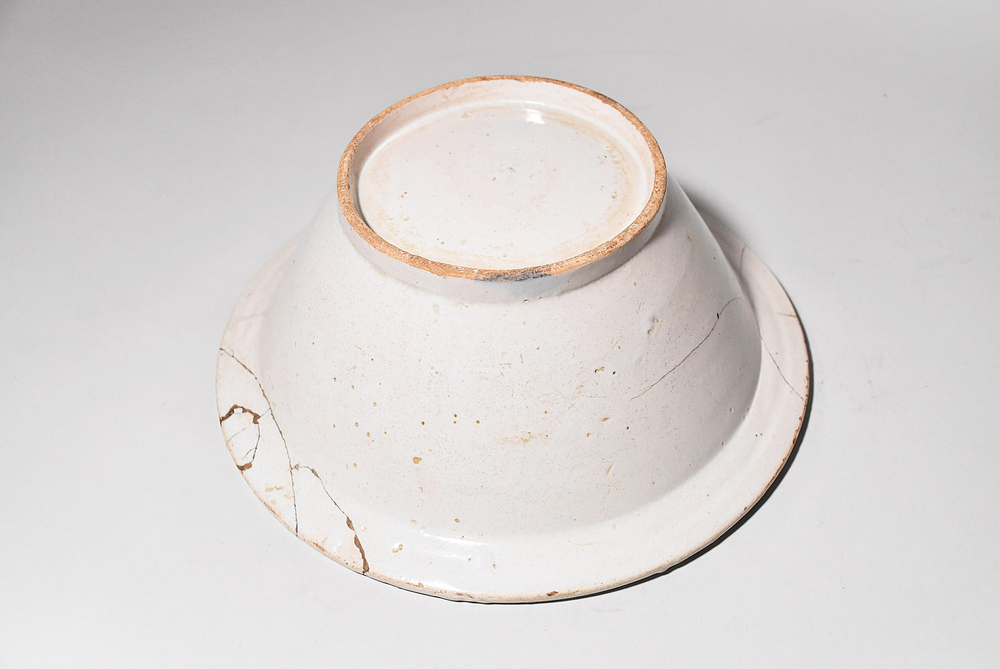 欧州色絵鳥文大鉢（１８～１９世紀）