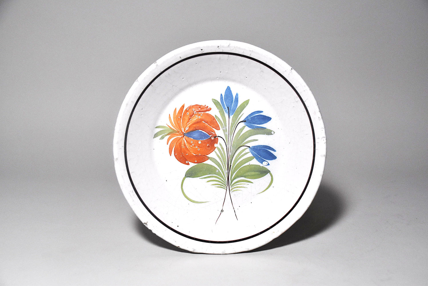 欧州花文色絵皿その１（１８～１９世紀）