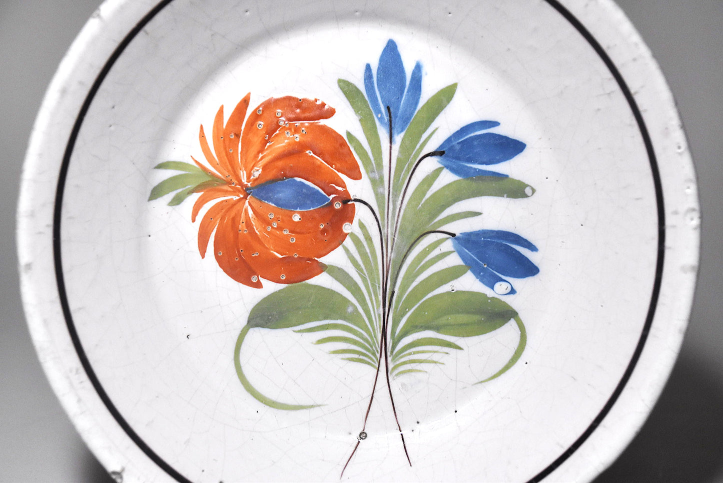 欧州花文色絵皿その１（１８～１９世紀）