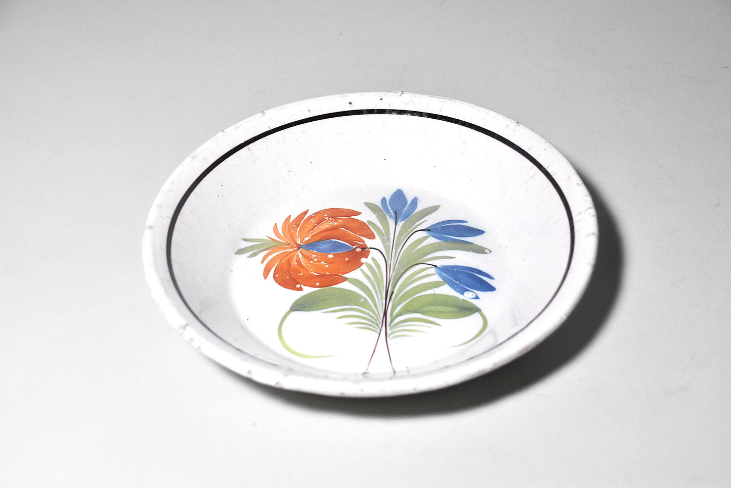 欧州花文色絵皿その１（１８～１９世紀）