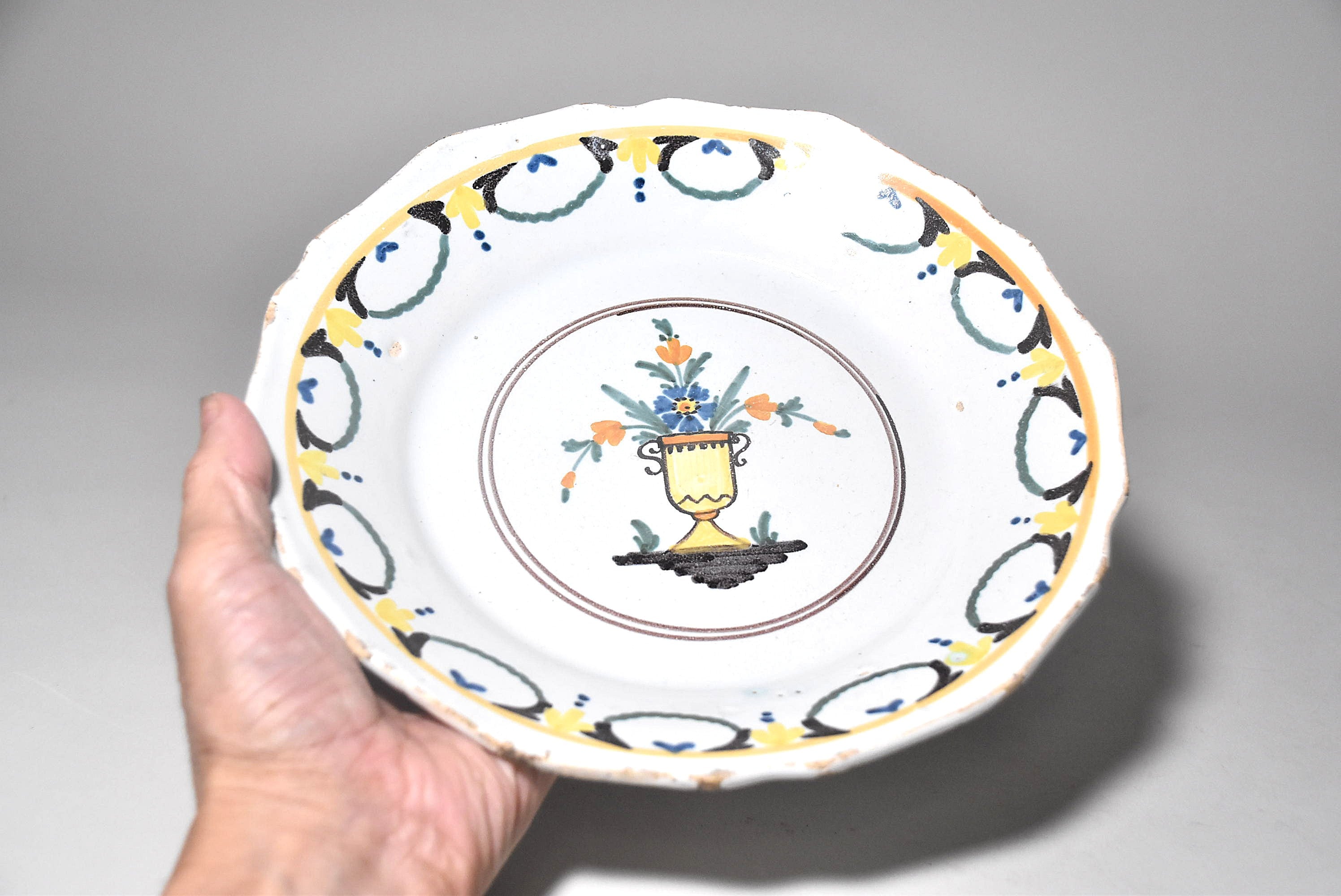 欧州花文色絵皿その3（18～19世紀） – 青花の会｜seikashop