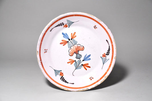 欧州花文色絵皿その４（１８～１９世紀）