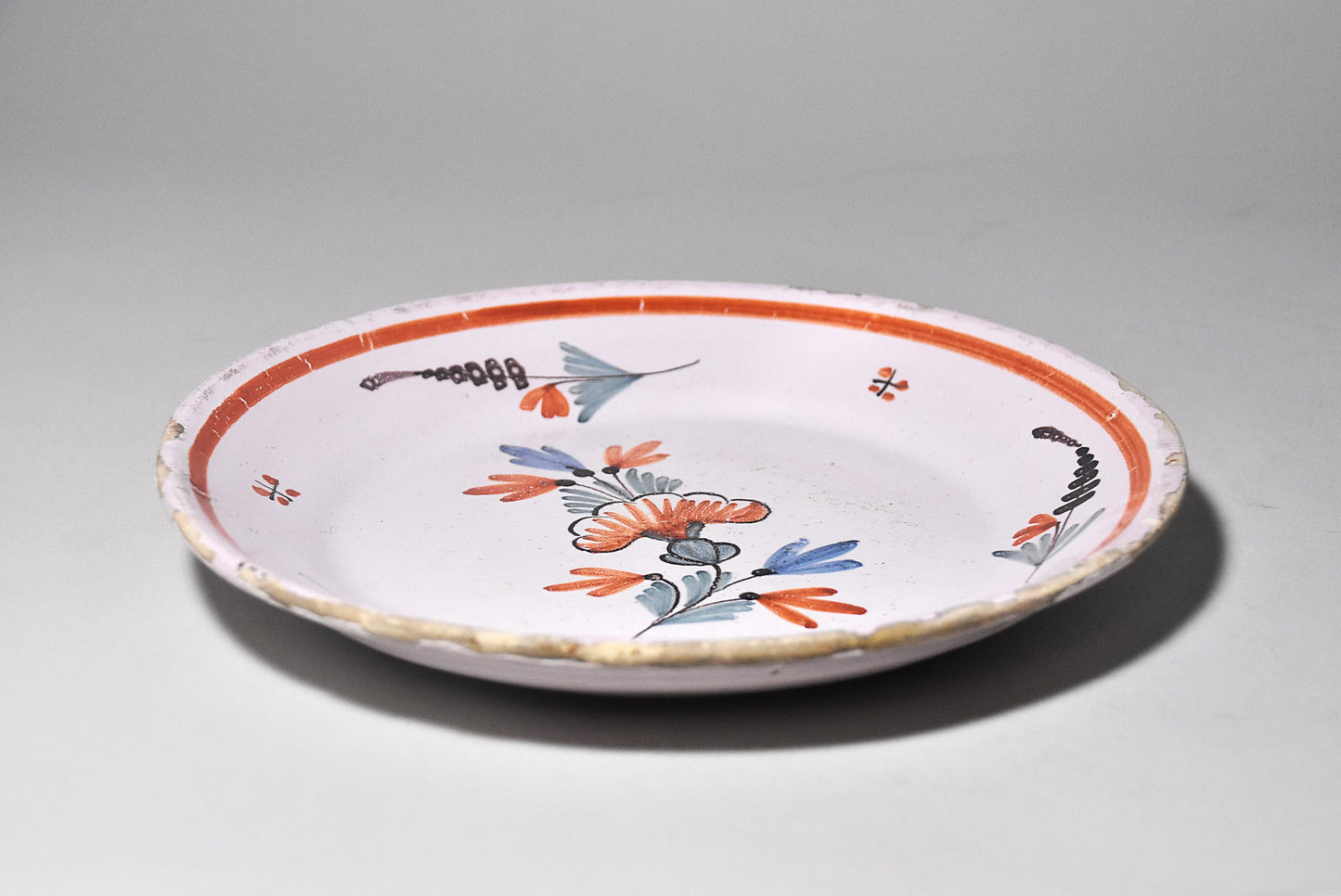 欧州花文色絵皿その４（１８～１９世紀）