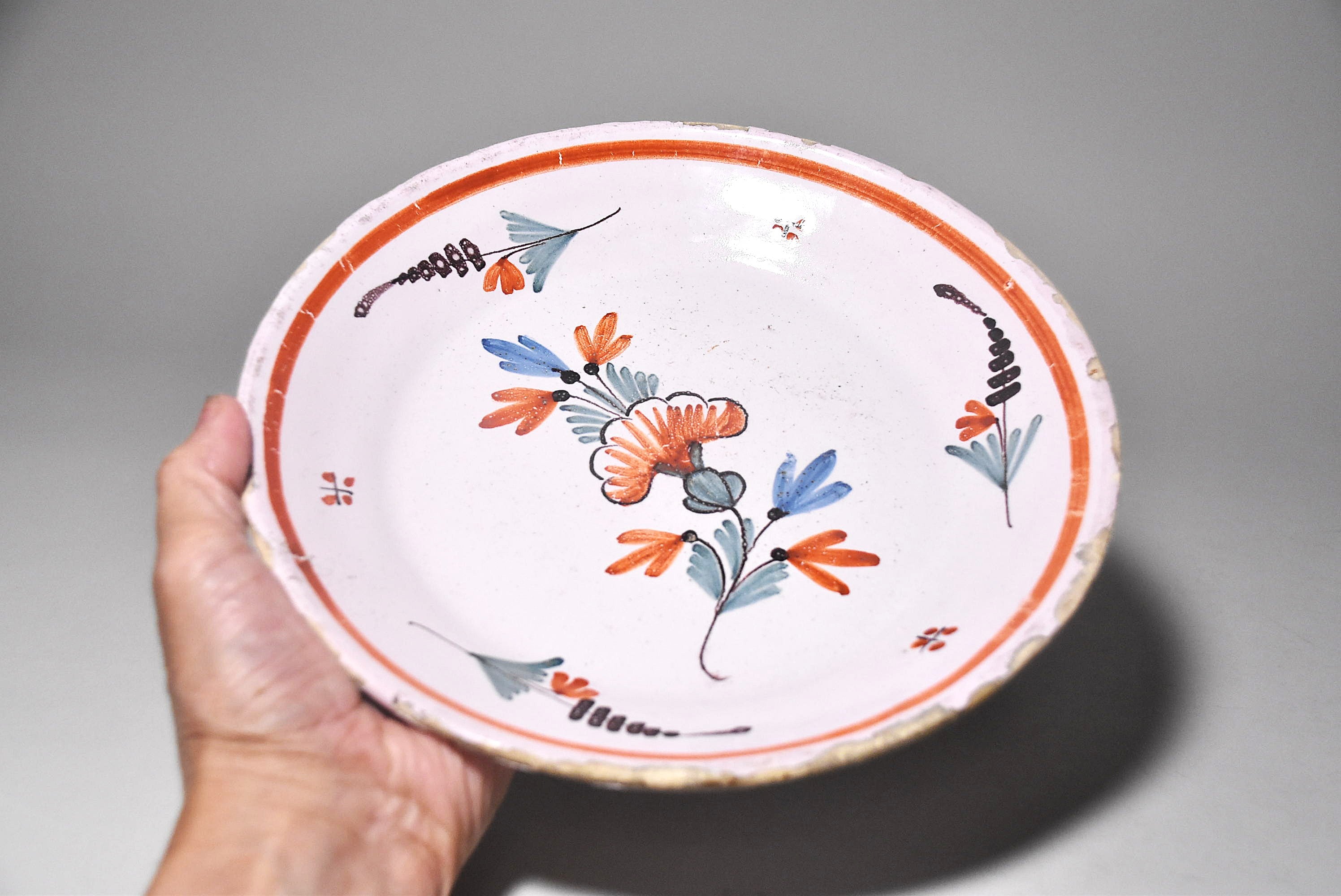 欧州花文色絵皿その4（18～19世紀） – 青花の会｜seikashop