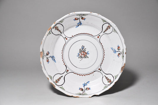 欧州花文色絵皿その５（１８～１９世紀）