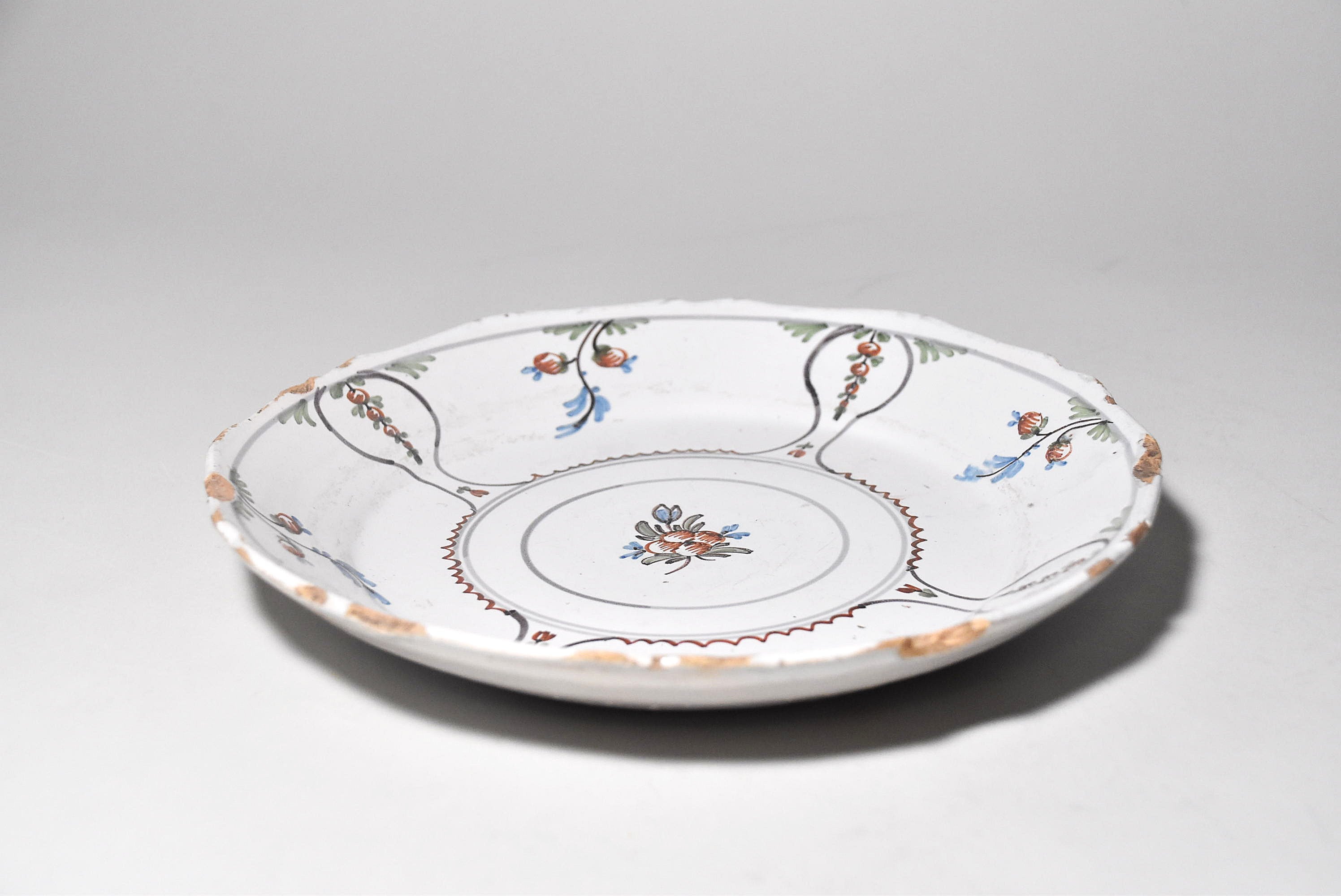 欧州花文色絵皿その5（18～19世紀） – 青花の会｜seikashop