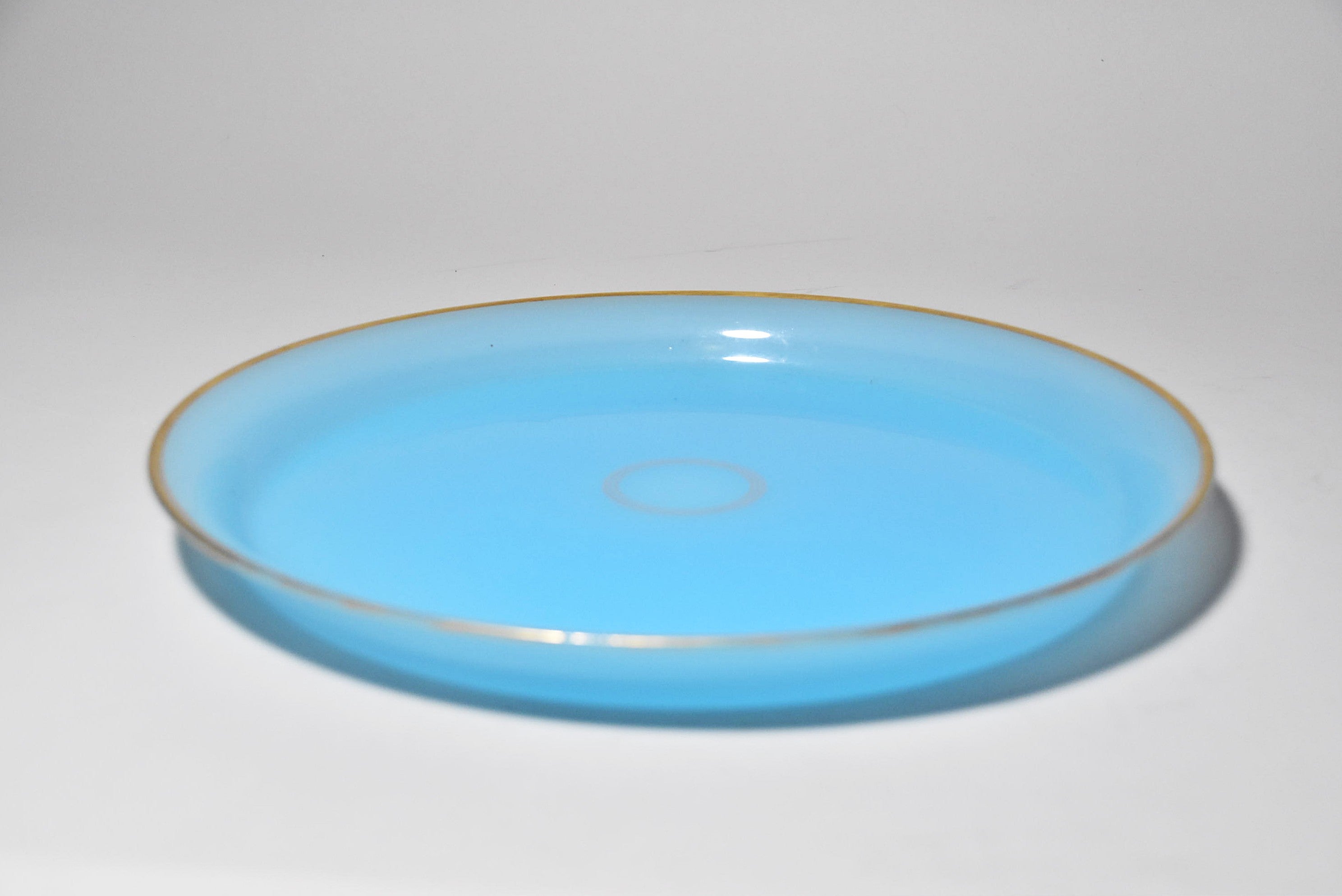 フランス金彩青色ガラス大皿（戦前） – 青花の会｜seikashop