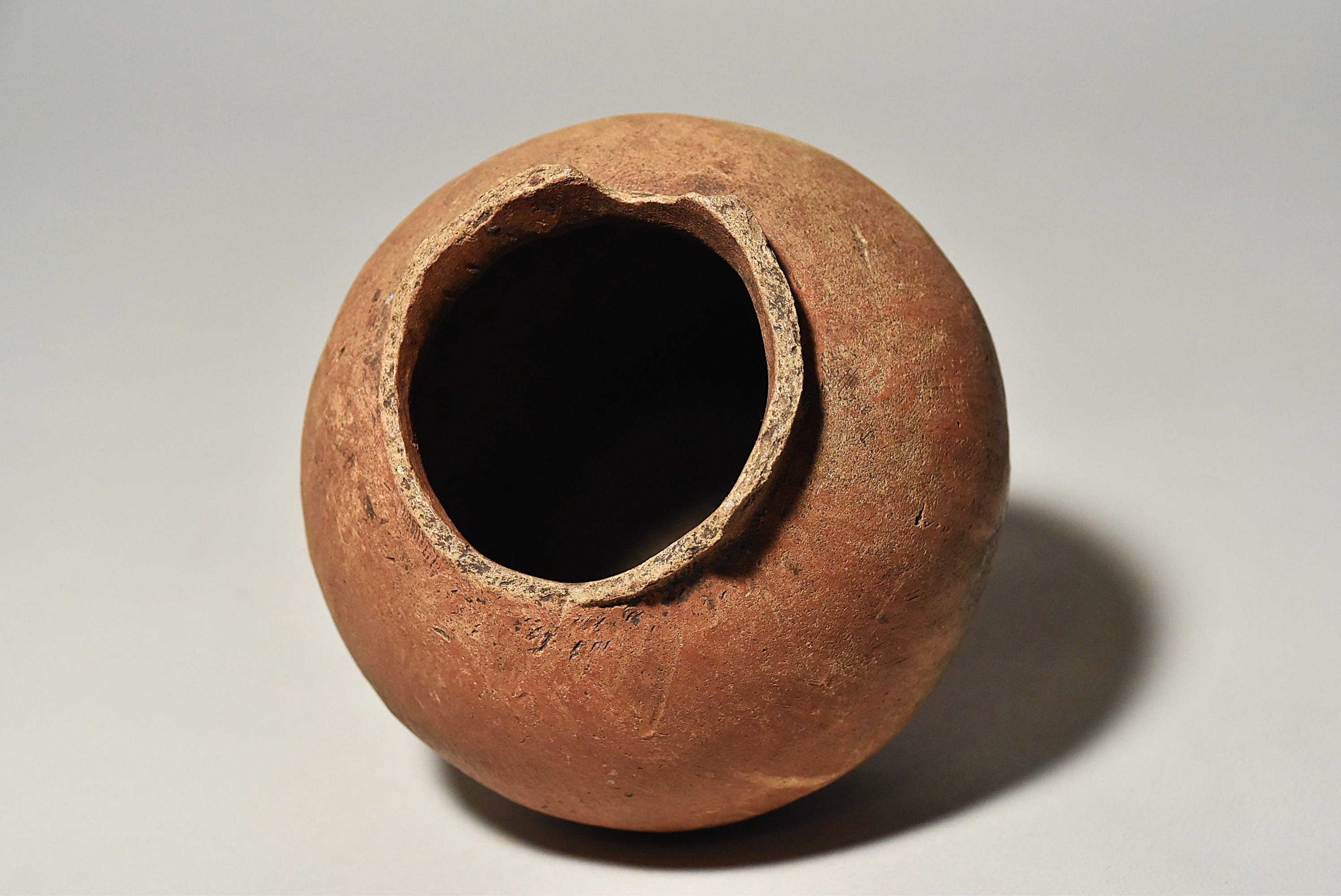 状態良好【見事な景色 土師器広口壺】花器 壷 検索：弥生土器 縄文土器