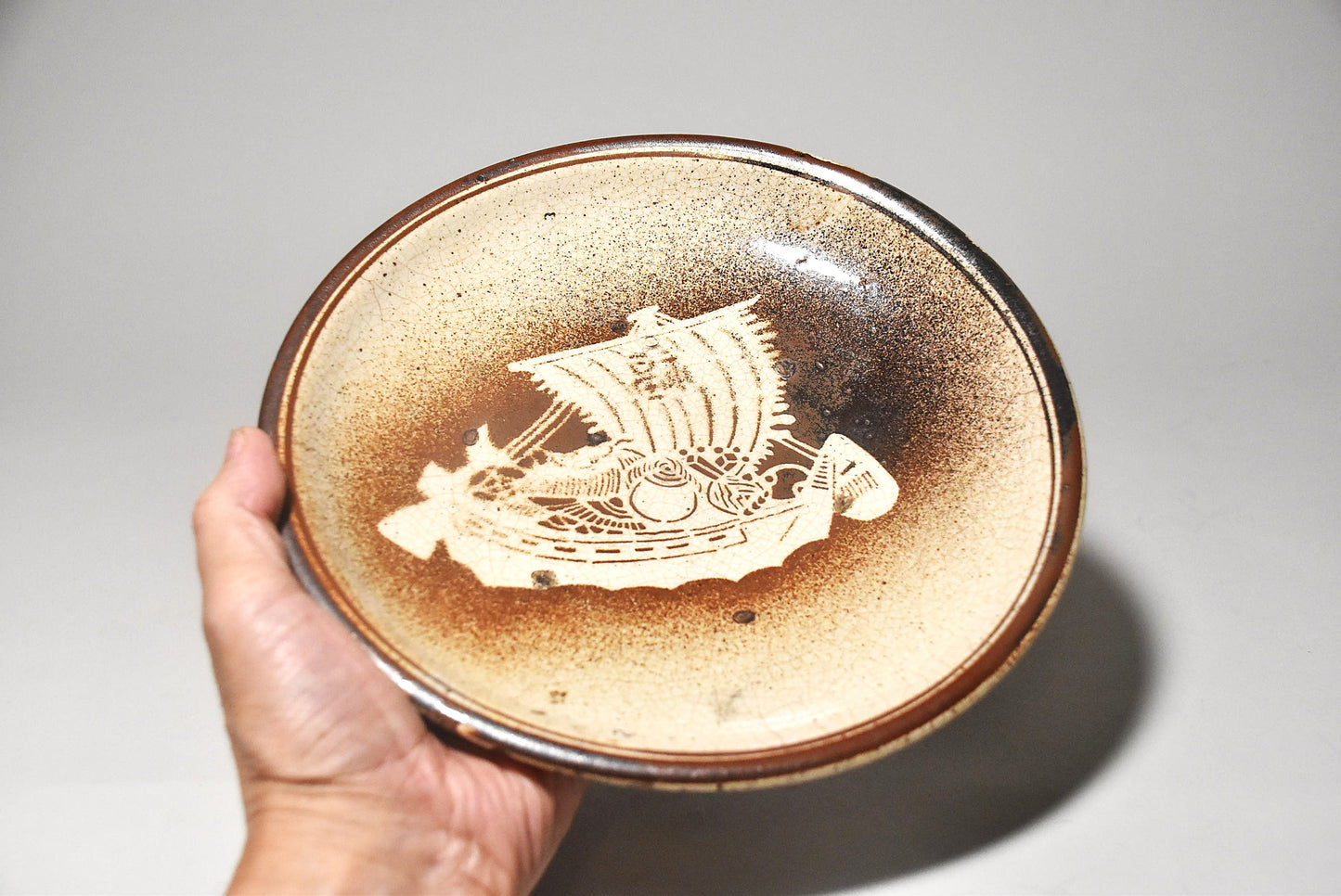 瀬戸吹き墨皿その１（江戸時代）