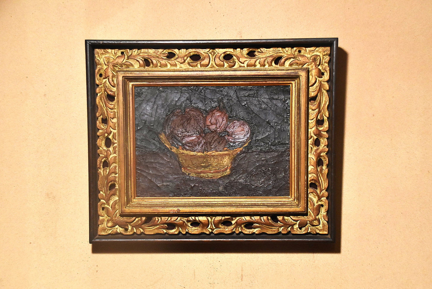 梅津五郎油彩果物図額（昭和２９年）