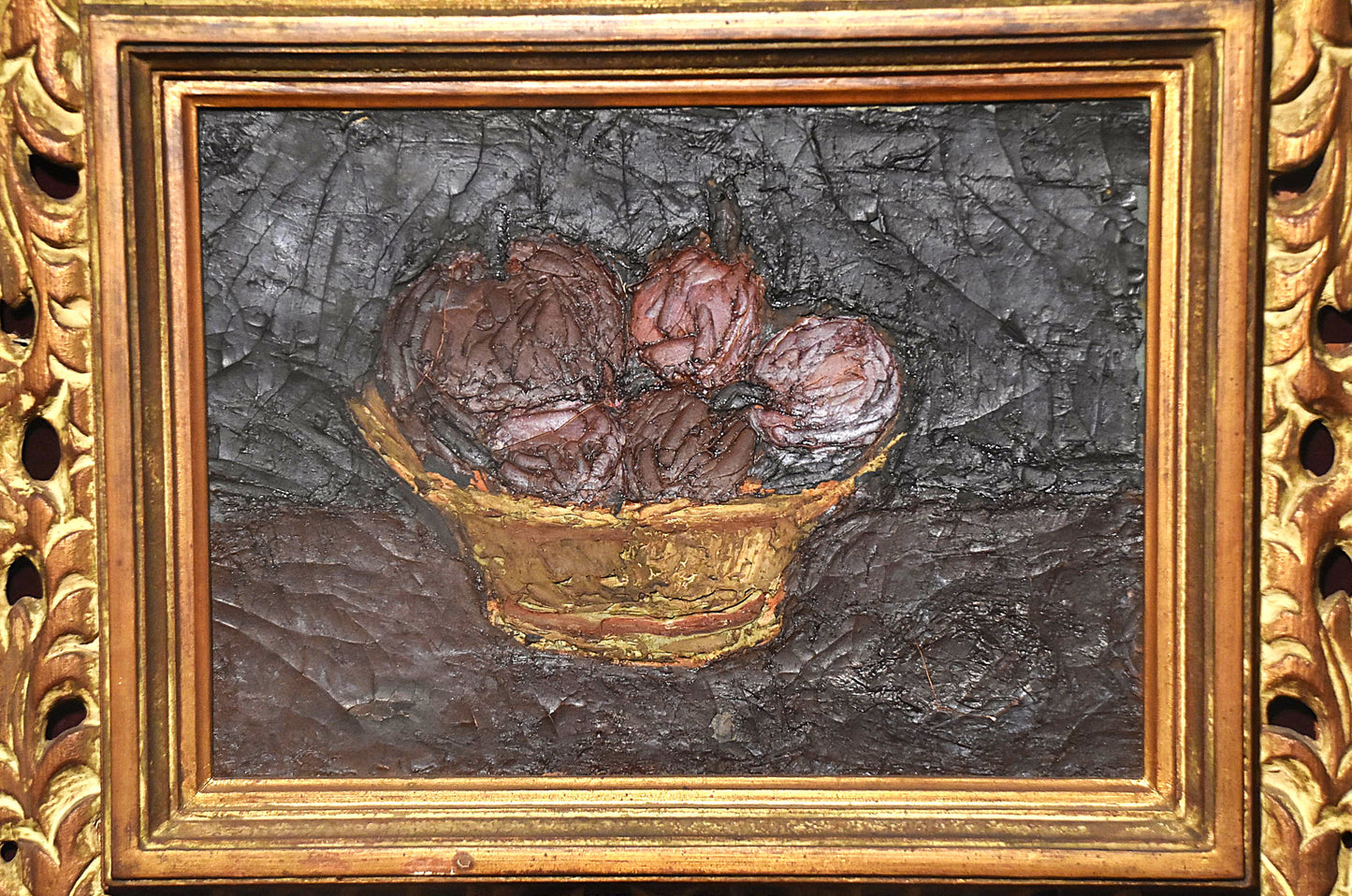 梅津五郎油彩果物図額（昭和２９年）