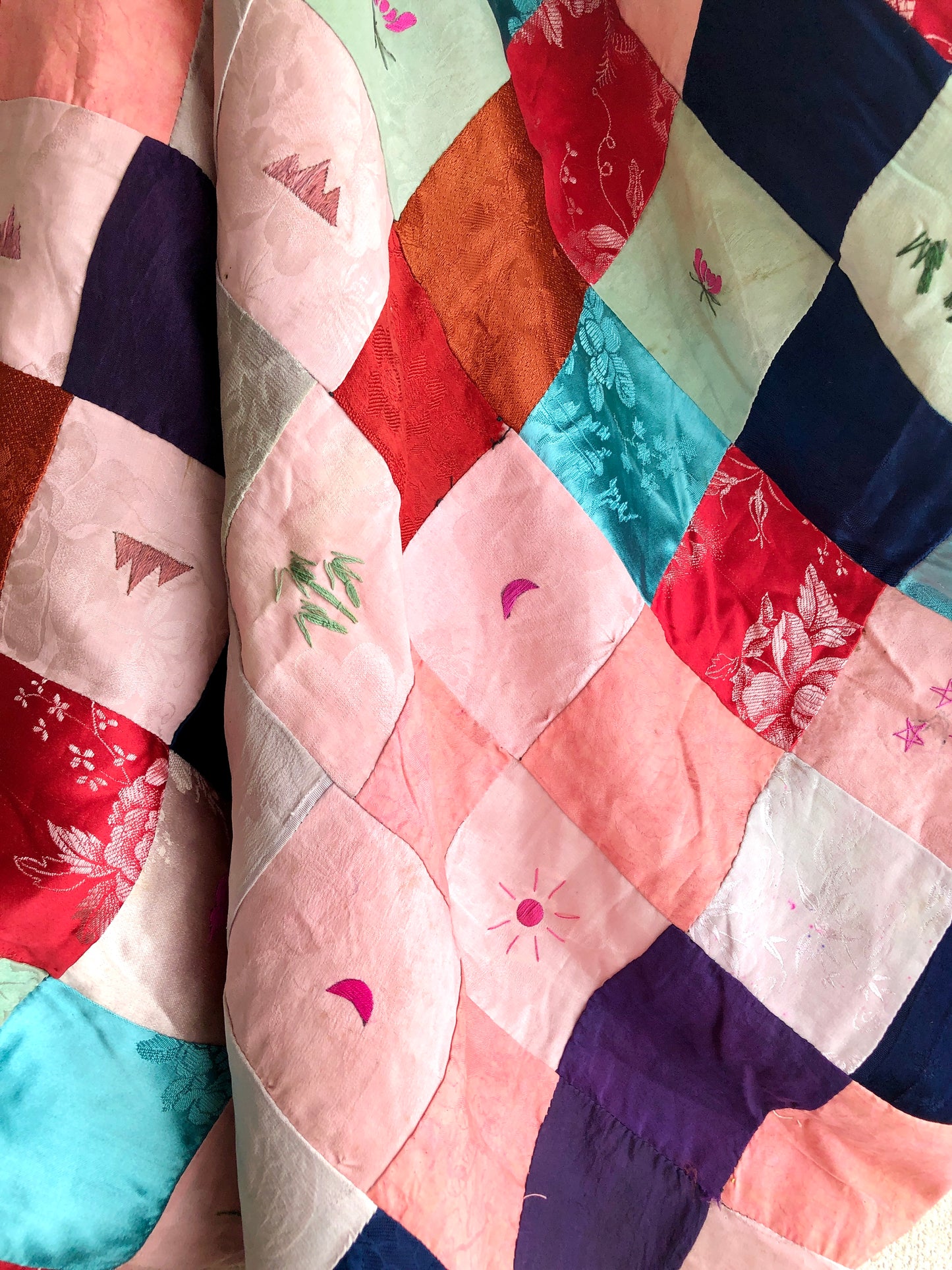 シルクと綿のポジャギ a