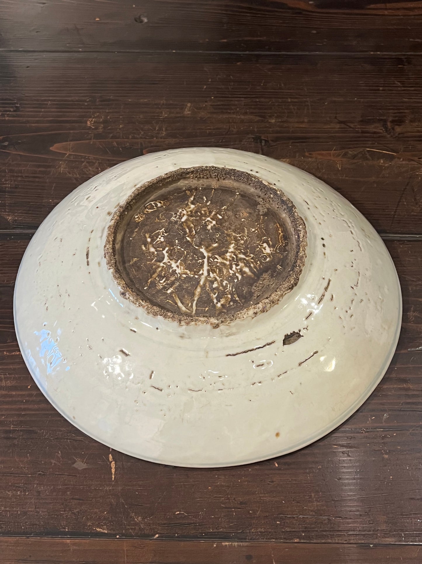 使う大皿(その2：中国呉須染付花鳥文大皿)