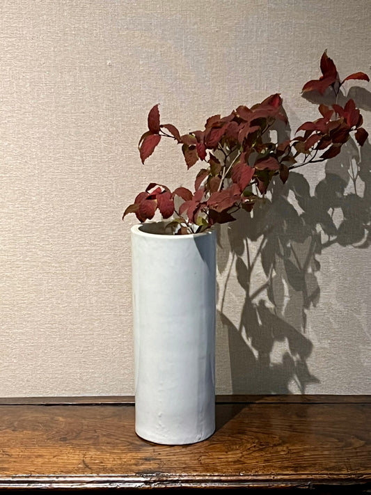 スピンオフ花器展(その5：白磁円柱)