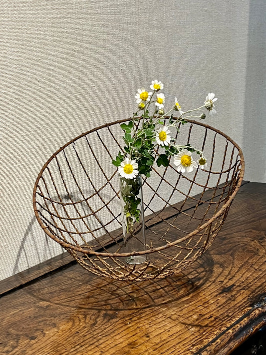 スピンオフ花器展(その3：鉄製ワイヤー籠)