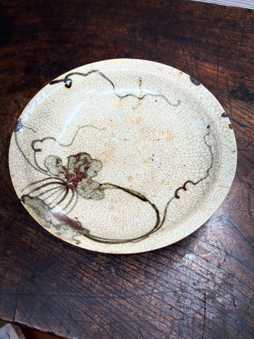 初期伊万里辰砂瓜文皿