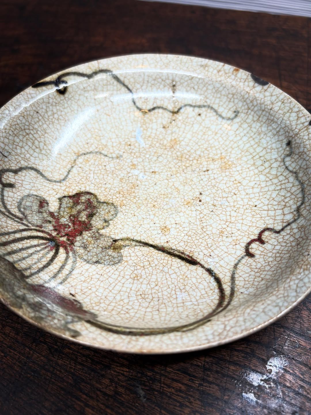 初期伊万里辰砂瓜文皿