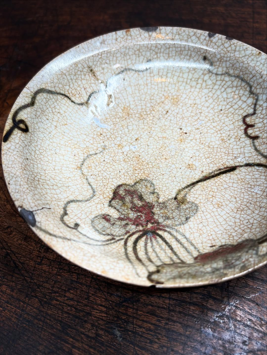 初期伊万里辰砂瓜文皿