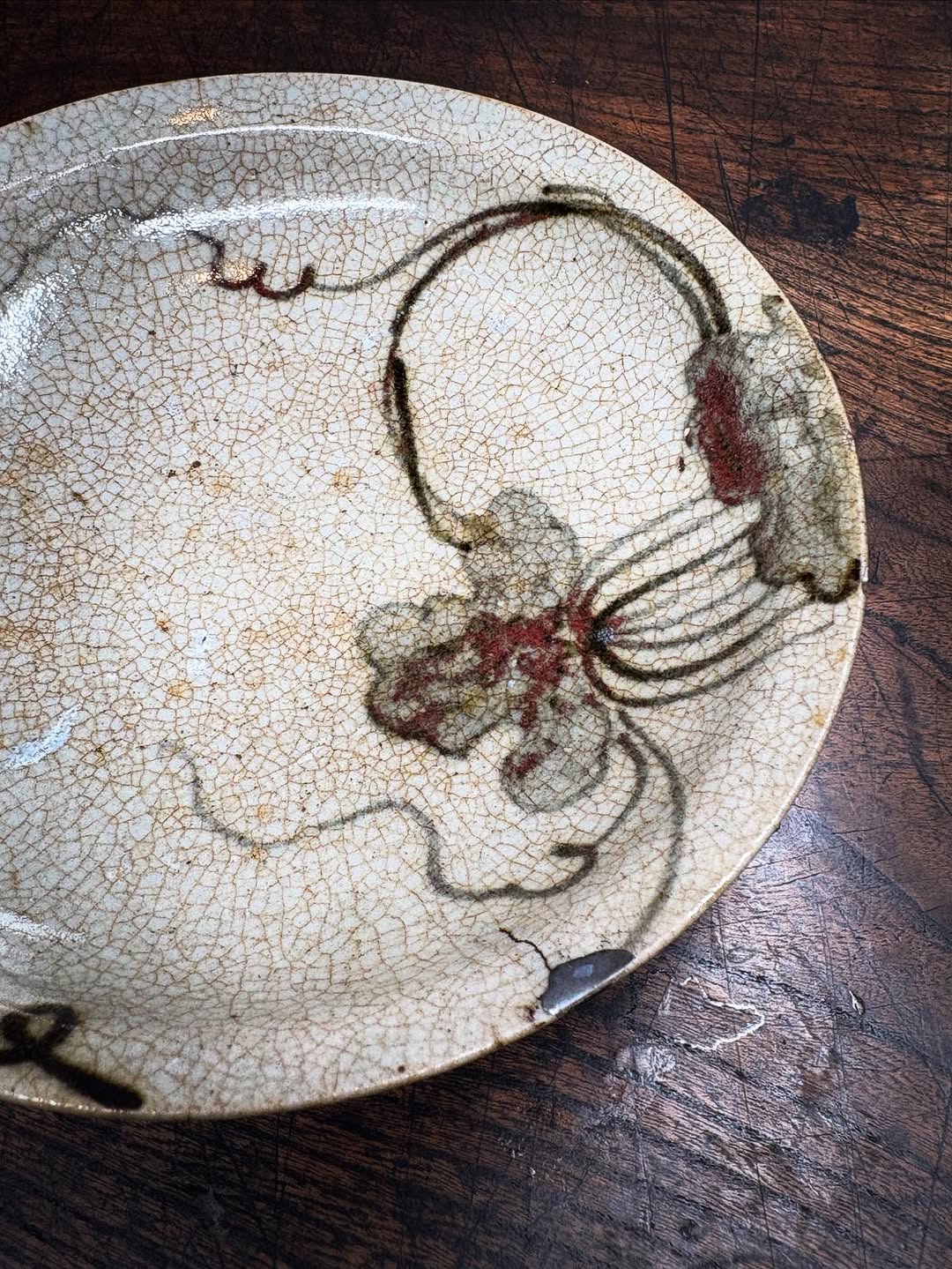 初期伊万里辰砂瓜文皿