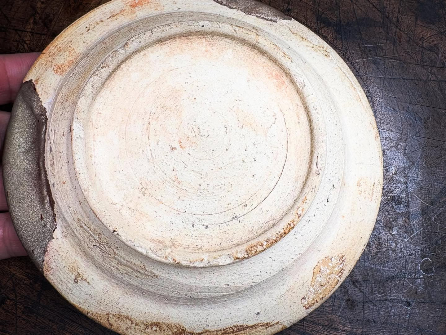 志野織部小皿①　白洲正子所載同手