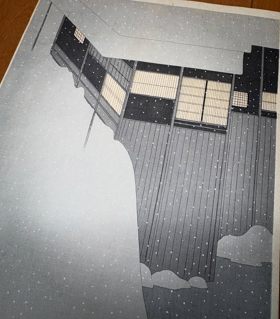 小村雪岱 木版画「雪の朝」