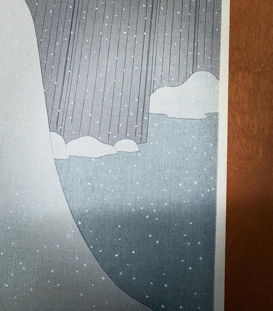 小村雪岱 木版画「雪の朝」